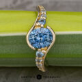 The "Venus" ring in 14k yellow gold with 1.44-Carat Montana Sapphire