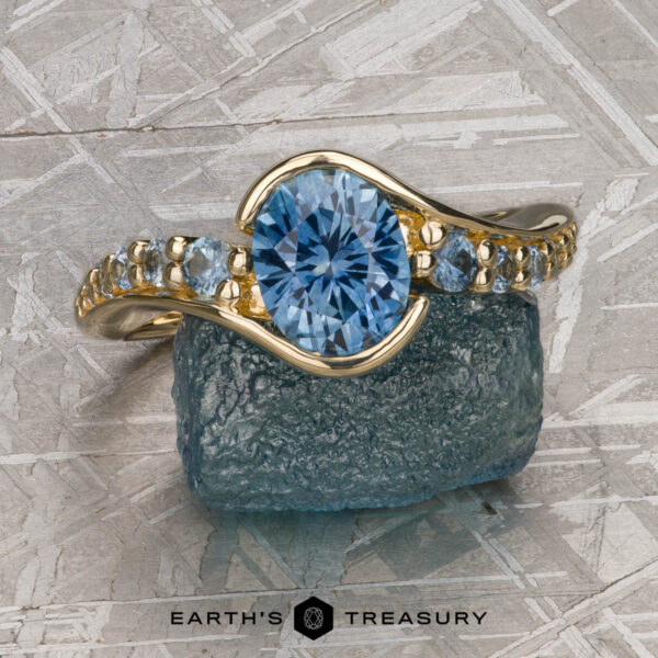 The "Venus" ring in 14k yellow gold with 1.44-Carat Montana Sapphire The "Venus" ring in 14k yellow gold with 1.44-Carat Montana Sapphire