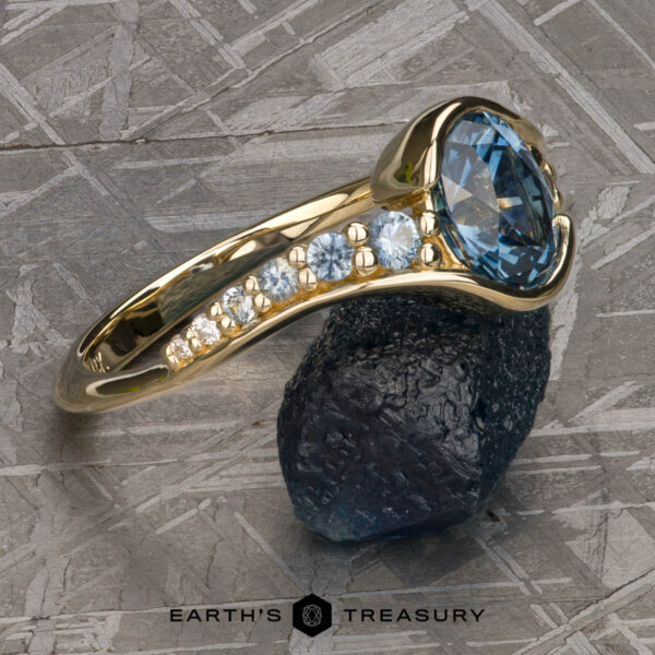 The "Venus" ring in 14k yellow gold with 1.44-Carat Montana Sapphire The "Venus" ring in 14k yellow gold with 1.44-Carat Montana Sapphire