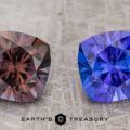 26.13-Carat Tanzanite Before and After Heat Treatment