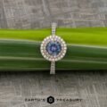 The "Victoria" Ring in 14k rose and white gold with 1.05-Carat Montana Sapphire