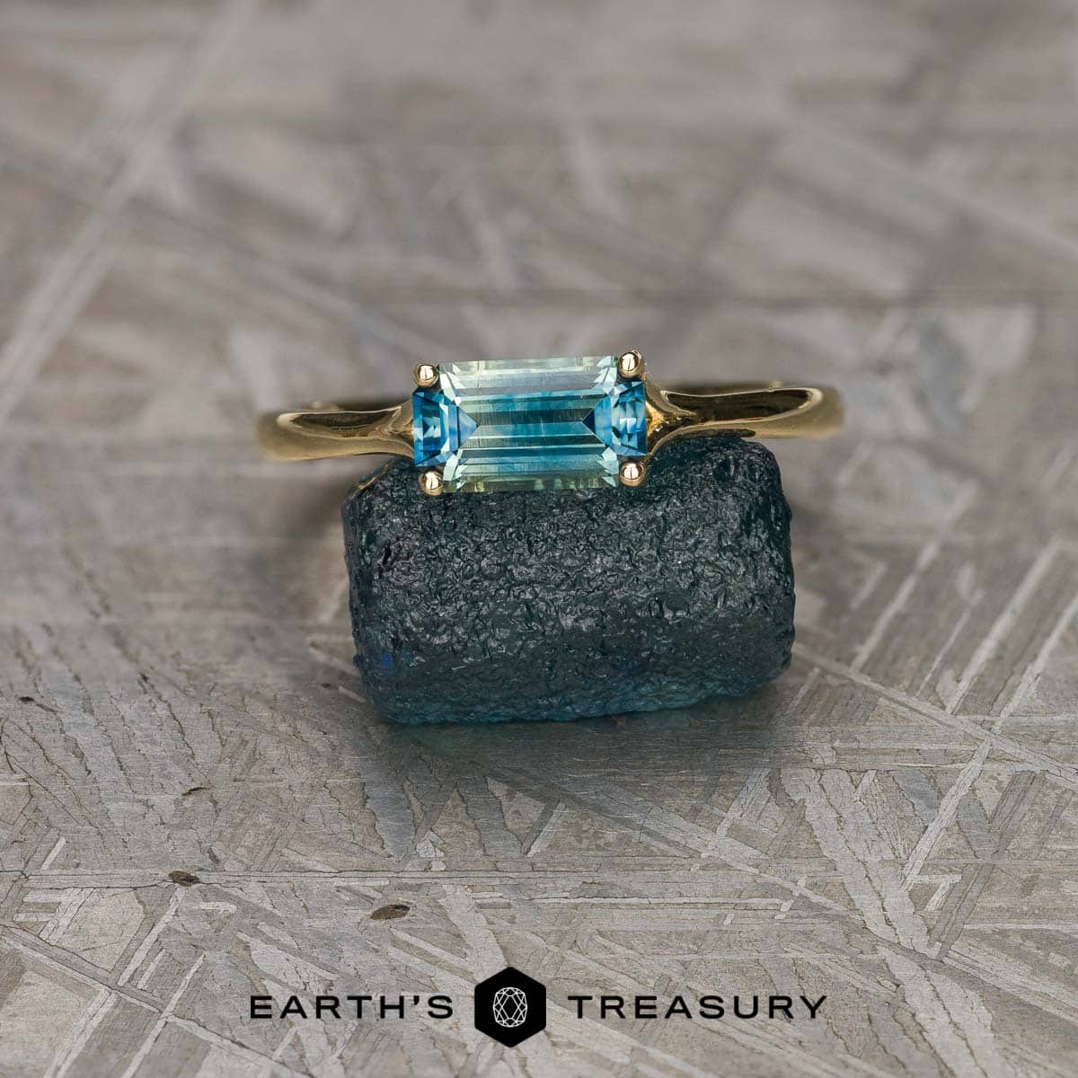 The "Daphne" Ring in 14k yellow gold with 0.92-Carat Montana Sapphire