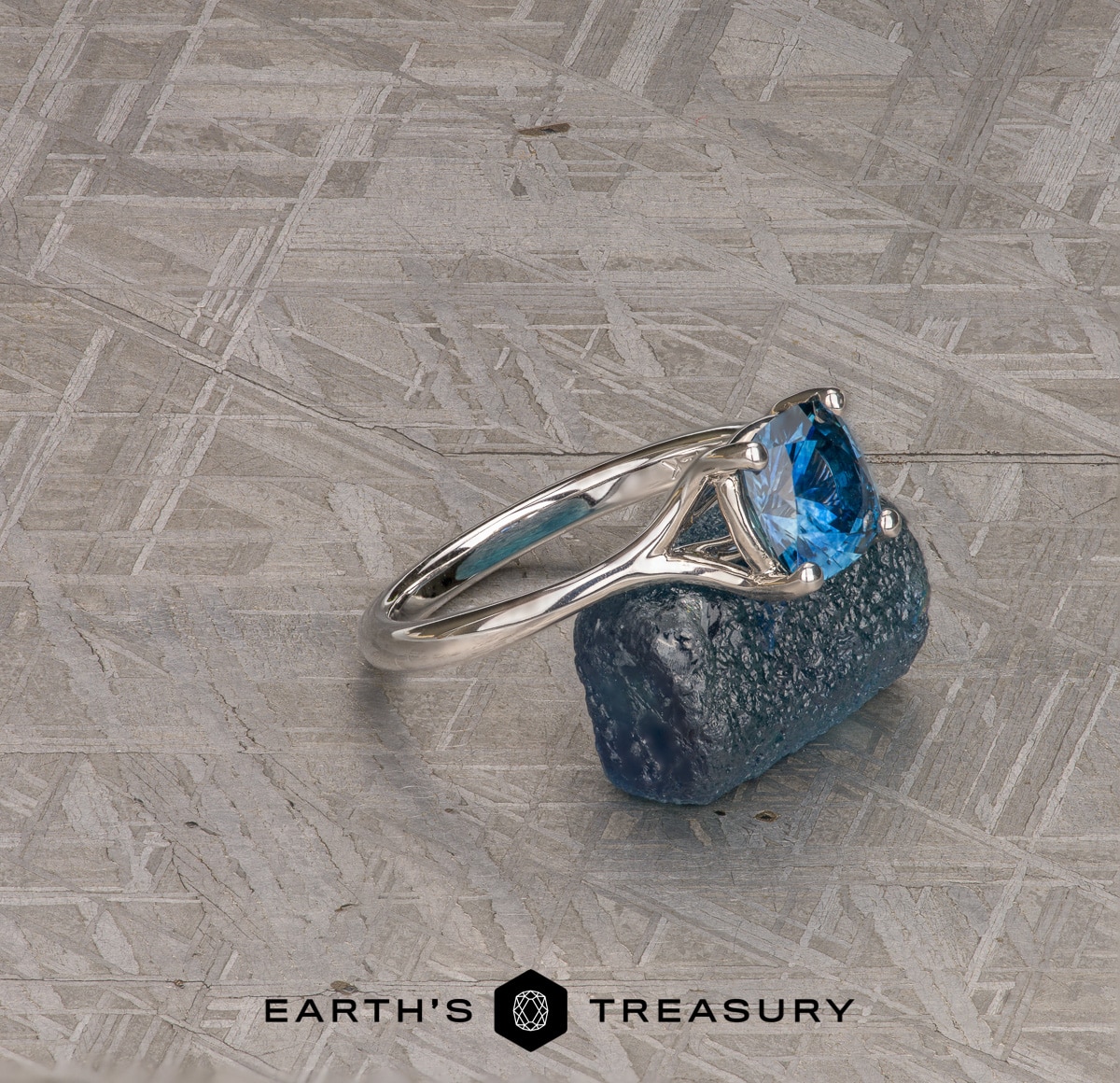 The "Daphne" in 14k white gold with 1.33-Carat Montana Sapphire