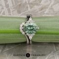 The "Mari" in 14k white gold with 2.68-Carat Mint Green Tourmaline alongside the "Rhine" band in 14k white gold