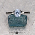 The "Daphne" ring in platinum with 0.87-carat Montana sapphire