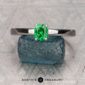 The "Freya" ring in 14K white gold with 0.48-carat Tsavorite garnet