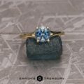 The “Daphne” ring in 14k yellow gold with 1.06-carat Montana sapphire