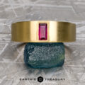 The "Kilauea" ring in 18k yellow gold, smooth and brushed