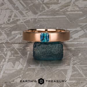 The "Kilimanjaro" Classic Sapphire Ring in 14k rose gold, partially brushed