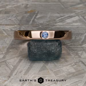 The "Denali" in 14k rose gold with medium blue sapphire