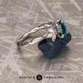 The Braided "Liriope" Ring in platinum with 1.16-Carat Montana Sapphire