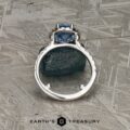 The Classic Pave Halo in 14k White Gold with 1.82-carat Montana sapphire