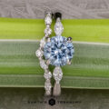 The "Auriga" ring in platinum with 1.35-carat Montana sapphire, alongside the contour "Orinoco" band in platinum