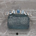The Ombre "Rhine" band in 14k white gold, hammered
