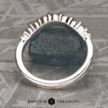 The Ombre "Rhine" band in 14k white gold, hammered
