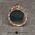 The Braided "Liriope" in 14k rose gold with 0.90-Carat Montana Sapphire