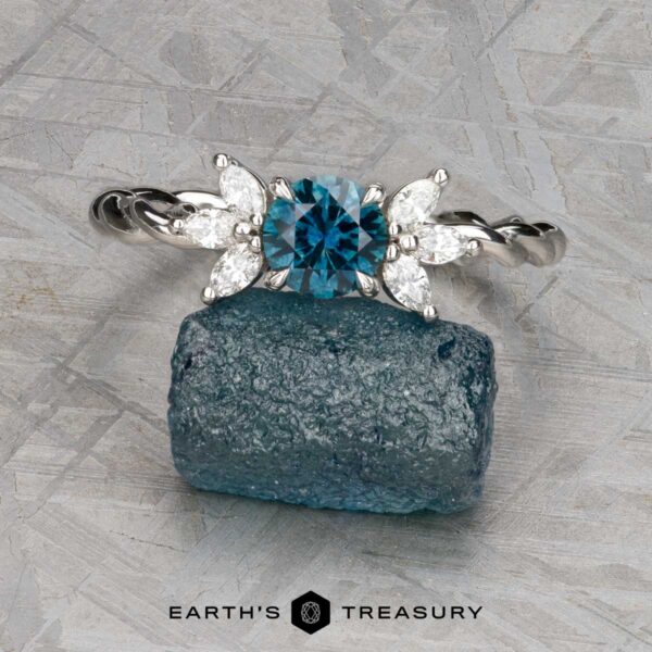 The Braided Liriope ring in platinum with 0.75-carat Montana sapphire The Braided Liriope ring in platinum with 0.75-carat Montana sapphire