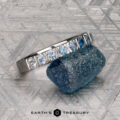 The Ombre Sapphire Band in platinum