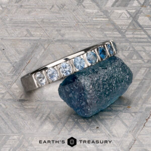 The Ombre Sapphire Band in platinum