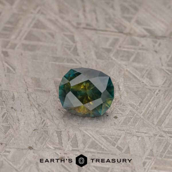 6.01-Carat Dark Green-Gold Particolored Montana Sapphire (Heated