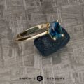 The “Clarice” Solitaire in 14k yellow gold with 1.73-Carat Montana Sapphire