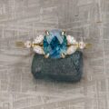 The "Cattleya" in 14k yellow gold with 2.22-Carat Montana Sapphire