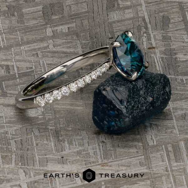 The "Heliophila" ring in platinum with 1.81-Carat Montana Sapphire The "Heliophila" ring in platinum with 1.81-Carat Montana Sapphire