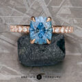 The Classic Pave "Sophia" ring in 14k rose gold with 2.26-Carat Montana Sapphire