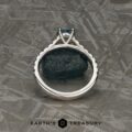 The Classic Pave "Paphos" Ring in platinum with 0.92-carat Montana sapphire