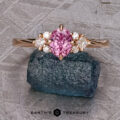 The Bypass "Sappho" in 20k pink gold with 1.01-Carat Montana Sapphire
