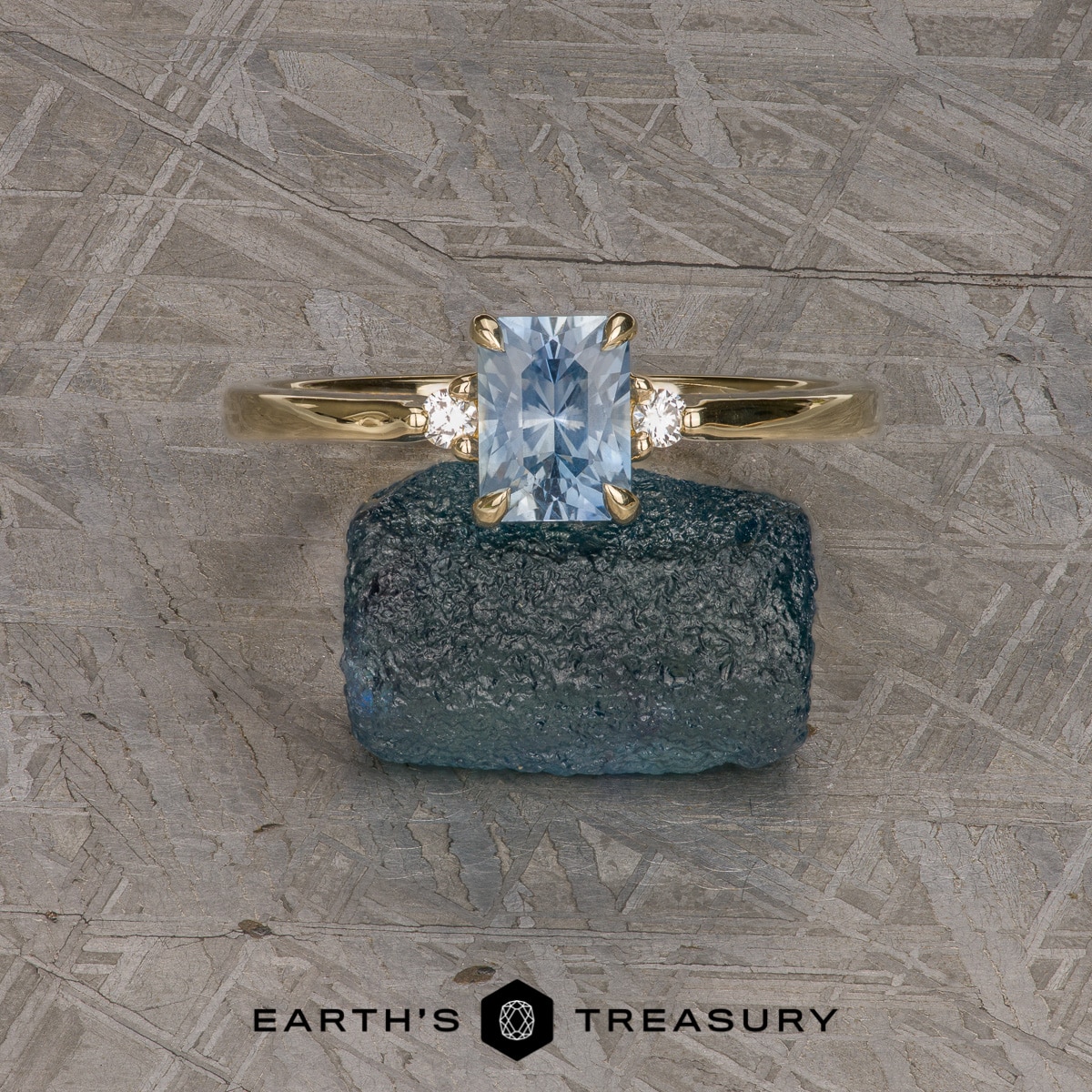 The "Eloise" in 14k yellow gold with 0.94-Carat Montana Sapphire