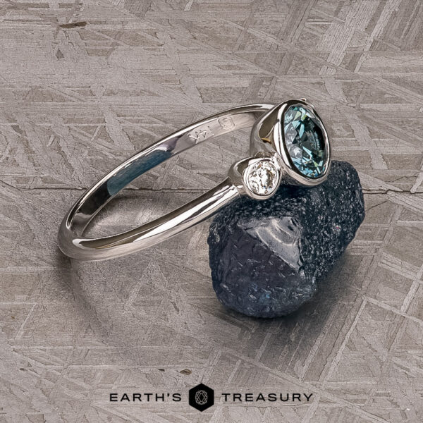 The "Naiad" in 14k white gold with 0.87-Carat Montana Sapphire The "Naiad" in 14k white gold with 0.87-Carat Montana Sapphire