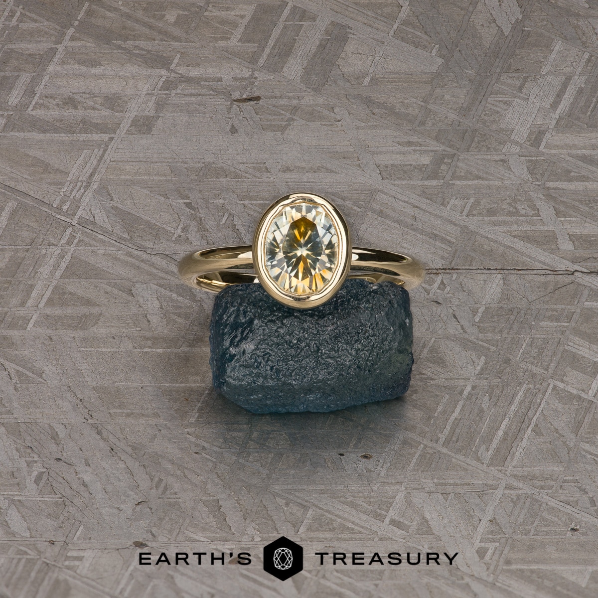 The "Deirdre" in 14k yellow gold with 1.50-Carat Montana Sapphire