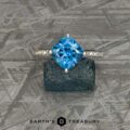 The Classic Channel-Set "Kira" Ring in 14k white gold with 2.93-carat Montana sapphire