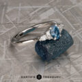 The "Vela" ring in 14k white gold with 0.62-carat Montana sapphire