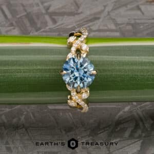 The “Laurel” Ring in 14k yellow gold with 2.10-Carat Montana Sapphire