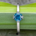 The “Capella” ring in 18k white gold, hammered and brushed, with 1.31-Carat Montana Sapphire