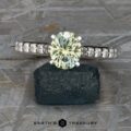 The Deluxe Pave "Aquila" ring in platinum with 2.24-carat Montana sapphire