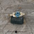 The “Cattleya” ring in 14k yellow gold with 1.40-Carat Montana Sapphire