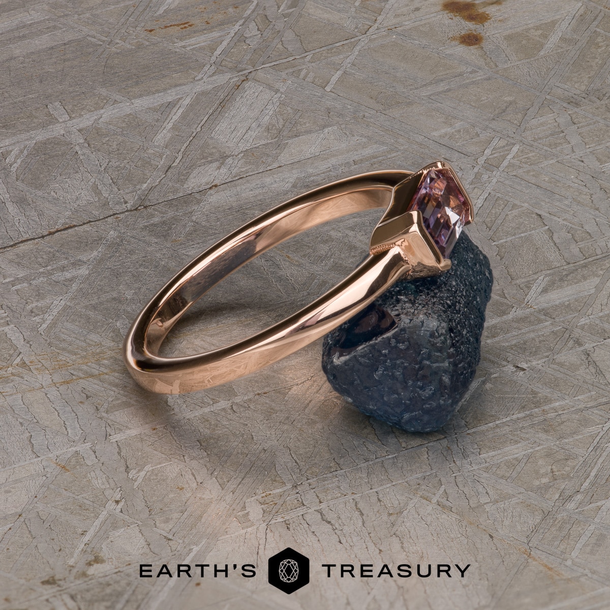 The “Larisa” Ring in 14k rose gold with 0.77-Carat Montana Sapphire