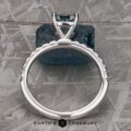The Classic Pave "Claire" ring in platinum with 1.60-carat Montana sapphire
