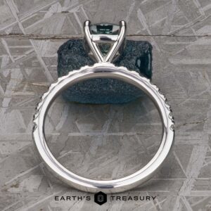 The Classic Pave "Claire" ring in platinum with 1.60-carat Montana sapphire