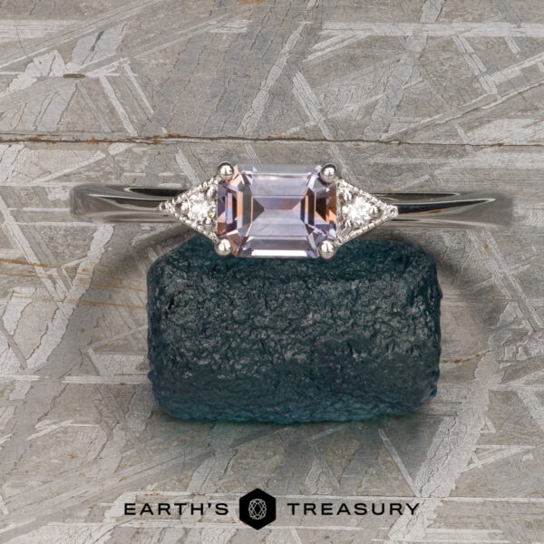The "Niamh" ring in 14k white gold with 0.72-Carat Montana Sapphire The "Niamh" ring in 14k white gold with 0.72-Carat Montana Sapphire