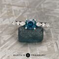 The "Clemencia" in 18k white gold with 1.14-Carat Montana sapphire