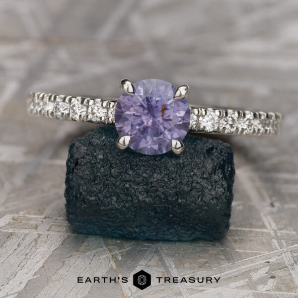 The Classic Pave “Flora” Ring in platinum with 1.25-Carat Umba Sapphire The Classic Pave “Flora” Ring in platinum with 1.25-Carat Umba Sapphire