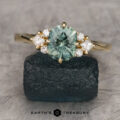 The Bypass “Sappho” Ring in 18k yellow gold with 1.24-Carat Montana Sapphire