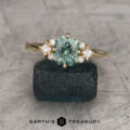 The Bypass “Sappho” Ring in 18k yellow gold with 1.24-Carat Montana Sapphire