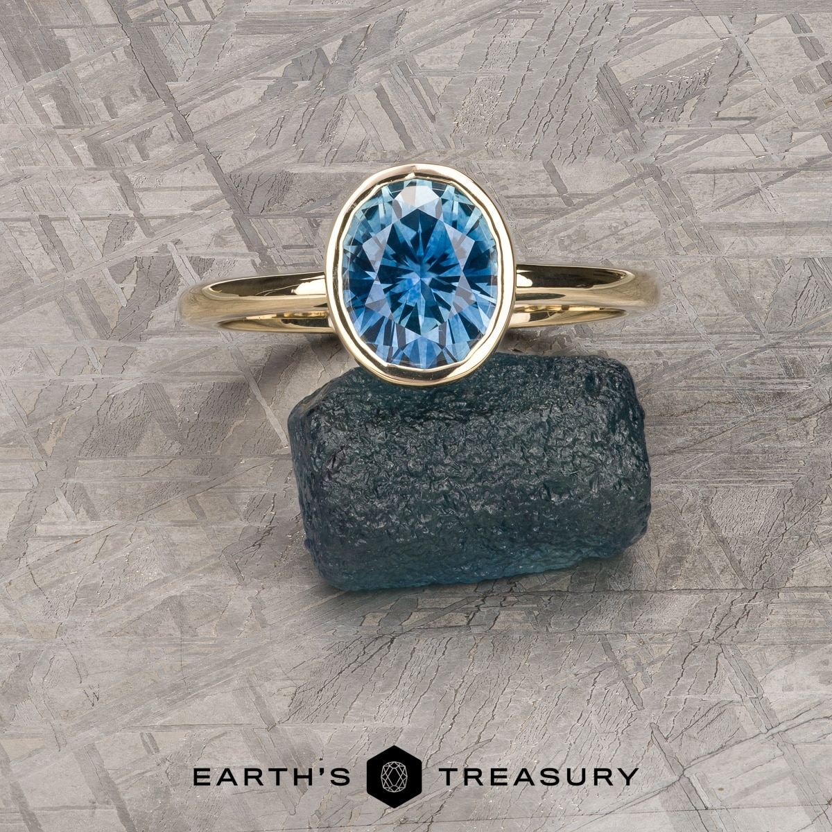 The "Deirdre" in 14k yellow gold with 2.01-carat Montana sapphire