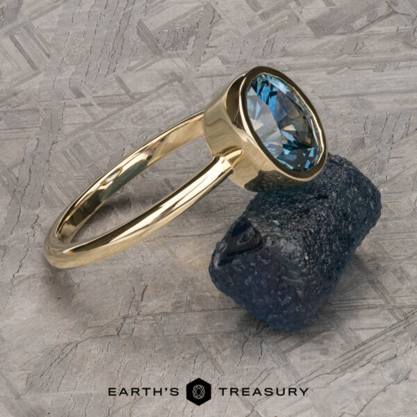 The "Deirdre" ring in 14k yellow gold with 2.01-carat Montana sapphire The "Deirdre" ring in 14k yellow gold with 2.01-carat Montana sapphire