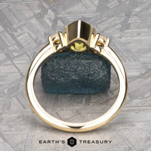The "Evadne" ring in 14k yellow gold with 1.08-Carat Australian Sapphire